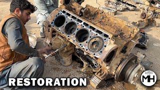 V8 Engine Restoration in 500$ || How to Rebuild Destroyed Engine with Basic Tools