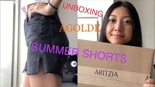 ARITZIA UNBOXING AGOLDE DEE SHORTS | TRY ON