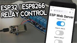 ESP32/ESP8266 Relay Module - Control AC Appliances (Web Server)