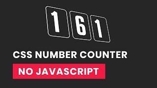 Pure CSS Number Counter | CSS Countdown animation | No JavaScript