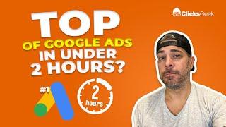 How to Get Your Ad on The First Page of Google (Within 2 Hours) ←