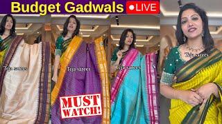 Light Weight Gadwal Silk Sarees with prices | Teja Sarees | Gadwal Sarees  @brideessentials