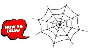 How to Draw a Spider Web - Easy step by step | Spider Web Drawing easy