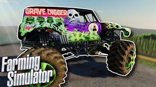 CRAZY MONSTER TRUCK RACE! - Farming Simulator 19 Multiplayer Gameplay
