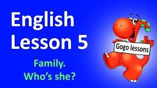 English Lesson 5 - Family Vocabulary, Family Song | LEARN ENGLISH WITH CARTOONS