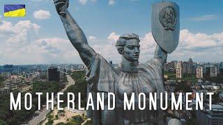 MOTHERLAND MONUMENT BY DRONE: KYIV, UKRAINE (4K Tour) Stunning Aerial, Drone, and Walking 4K Footage