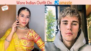 I Met Justin Bieber on Omegle!  Wearing Indian Outfit on Ometv Pt 14