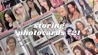 storing photocards #21  aespa, red velvet, soshi, and apink