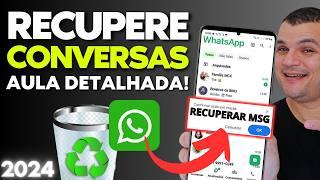 (AULA para INICIANTE) Restaurar conversas ANTIGAS APAGADAS DO WHATSAPP