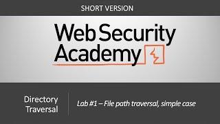 Directory Traversal - Lab #1 File path traversal, simple case | Short Version