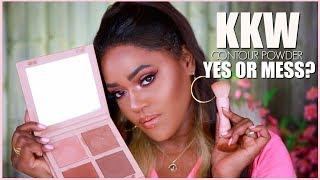 KKW BEAUTY - POWDER CONTOUR & HIGHLIGHT KIT REVIEW! DEEP DARK - KIM KARDASHIAN