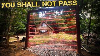 Laser gates in the forest. An unusual, smart fence at the homestead