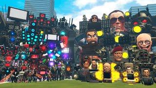 SPEAKERMAN GOD, TV MAN KINO AND CAMERAMAN TITAN VS ALL 1-73 SKIBIDI TOILET BOSSES (Garry's Mod)