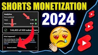 SHORTS Monetization 2024 | Youtube shorts monetization update 2024 | Shorts Monetization policy 2024