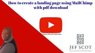 How to create a landing page using MailChimp with e-book download