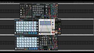 Simple generative (ugh) noise-ish patch with drums in VCV Rack 2.