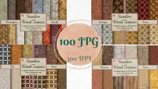 100 Seamless Wood Textures - 8K Resolution - Digital Paper - 8 Packs in 1 - Wood Set 4