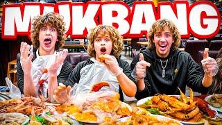 CRAZY SEAFOOD MUKBANG WITH NELSON NOAH AND NILES!!!