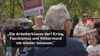 Stoppt den Genozid in Gaza – Kundgebung der SGP zur Europa-Wahl in Duisburg-Hamborn