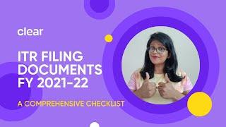 ITR Filing Documents Checklist for FY 2021-22 (AY 2022-23)