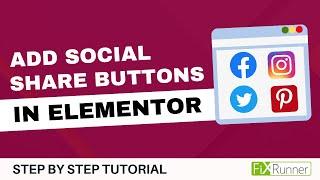 How To Add Social Share Buttons In Elementor