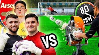 Ultimate GK Challenge vs 80MPH BALL LAUNCHER! ft. Arsenal Goalkeeper Alexei Rojas