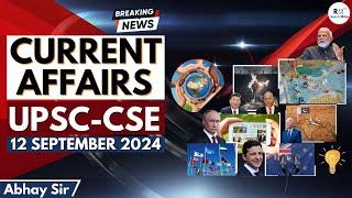 Daily Current Affairs | 12 September 2024 | News Analysis for IAS/PCS | Abhay Sir @Resultmitra