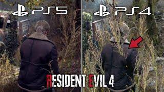 Resident Evil 4 Remake PS5 vs. PS4 - Physics & Details Comparison