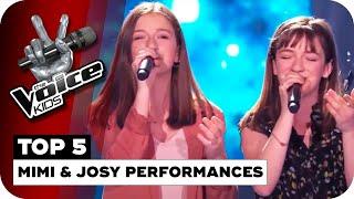 TOP 5 MIMI & JOSY PERFORMANCES | The Voice Kids