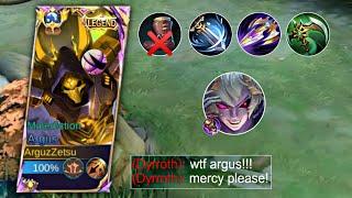 ARGUS NEW BUILD 99.99% NO COUNTER IN EXP LANE  (Goodbye Dyrroth) ~ MOBILE LEGENDS