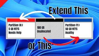 Extend a Drive in Windows When The Unallocated Space is to The Left, to The Right or Not Even Close