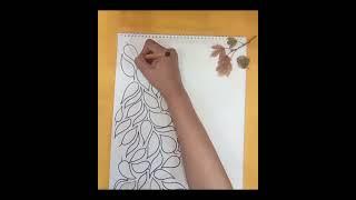 How to draw leaves # Aesthetic drawing # ytshorts # shorts #utbaartandcraft