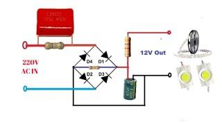 How To Make LED Driver CIRCUIT |  Using Components IN4007 Diode