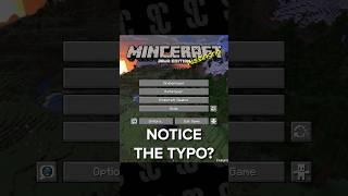 typo in Minecraft