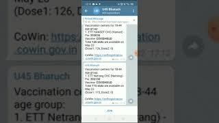 Alert COVID-19 vaccination slot availability via Telegram.