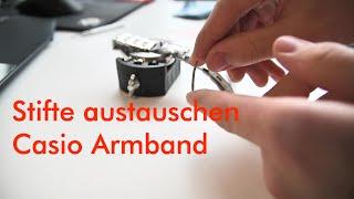 Reparatur Casio Armband, verbogener Stift - Federsteg