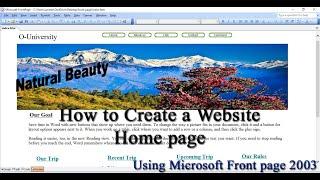 How To design website with Microsoft Front Page 2003