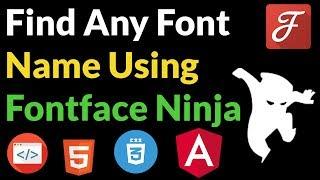 Find any Font Name Using FontFace Ninja - Hindi