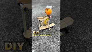 Diy creatif robot skateboard dari motor gearbox #diy #mainan #toys #amazing #unik #idea #creative