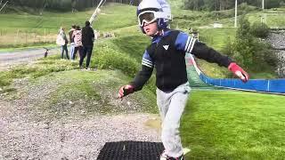 Ski jumping with Alexis 7 in Courchevel on the 25 meters ramp