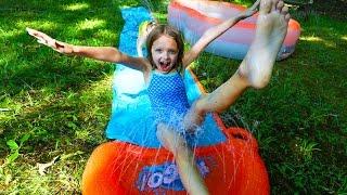 FIRST GIANT SLIP N SLIDE!  ON MOTHER'S DAY!