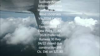 Sudbury Airport ATIS Lima - Real ATC recording June 2014
