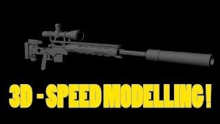 3D Speed Modelling - Sniper Rifle!