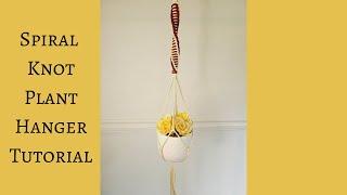 How To Make A Spiral Knot Plant Hanger - Two Colors!