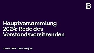 Brenntag SE Hauptversammlung 2024: Rede des Vorstandsvorsitzenden