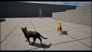 Unreal Engine 5 W.I.P Root Motion Cat Controller | Added Crouch and Companion