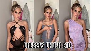 HUGE PRETTYLITTLETHING DRESS FOR UNDER £10 TRY ON HAUL | amazing bargains!!