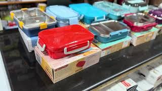 COMPARTMENT STEEL LUNCH BOX | LUNCH BOX STEEL | RECTENGLE LUNCH BOX
