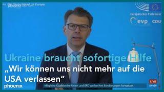 phoenix tagesgespräch mit Daniel Caspary (Vorsitzender der CDU-Gruppe) am 04.03.2025