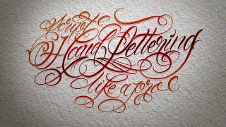 How to draw script hand lettering like a pro tutorial.